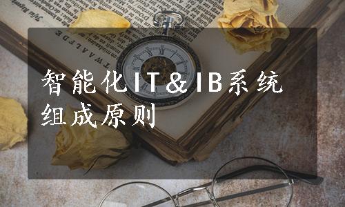 智能化IT＆IB系统组成原则