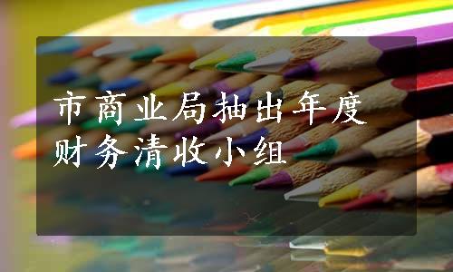 市商业局抽出年度财务清收小组