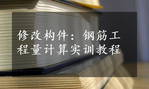 修改构件：钢筋工程量计算实训教程