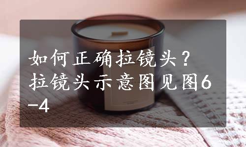 如何正确拉镜头？拉镜头示意图见图6-4