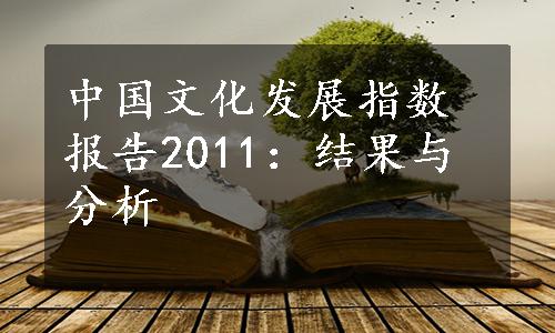 中国文化发展指数报告2011：结果与分析