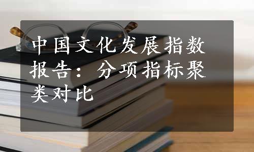 中国文化发展指数报告：分项指标聚类对比