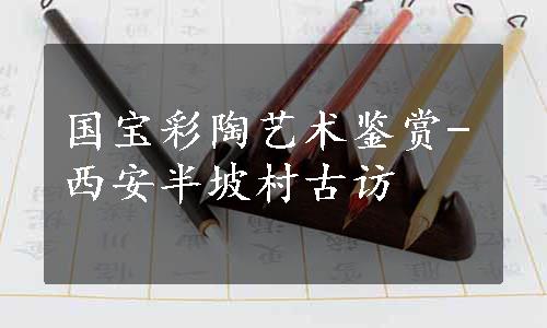 国宝彩陶艺术鉴赏-西安半坡村古访