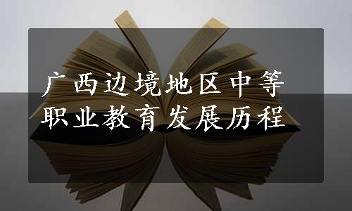 广西边境地区中等职业教育发展历程