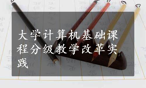 大学计算机基础课程分级教学改革实践