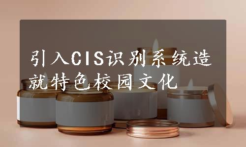 引入CIS识别系统造就特色校园文化