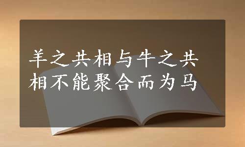 羊之共相与牛之共相不能聚合而为马