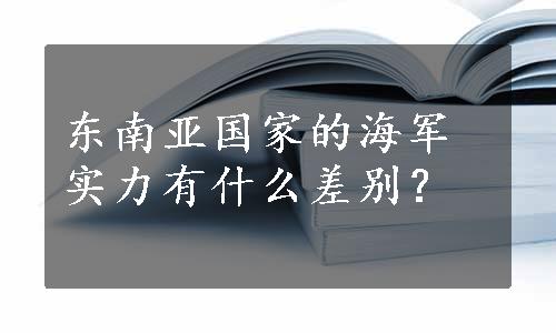 东南亚国家的海军实力有什么差别？