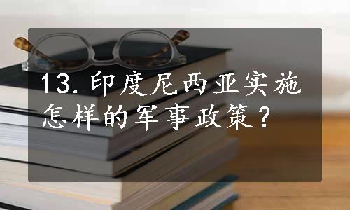 13.印度尼西亚实施怎样的军事政策？