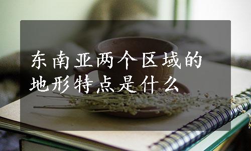 东南亚两个区域的地形特点是什么