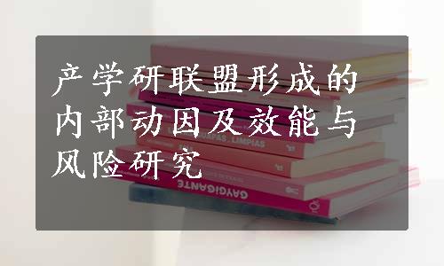 产学研联盟形成的内部动因及效能与风险研究