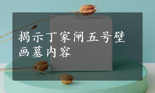 揭示丁家闸五号壁画墓内容