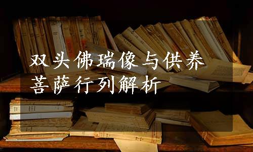 双头佛瑞像与供养菩萨行列解析