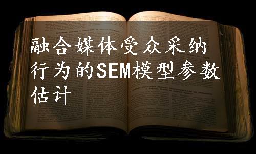 融合媒体受众采纳行为的SEM模型参数估计