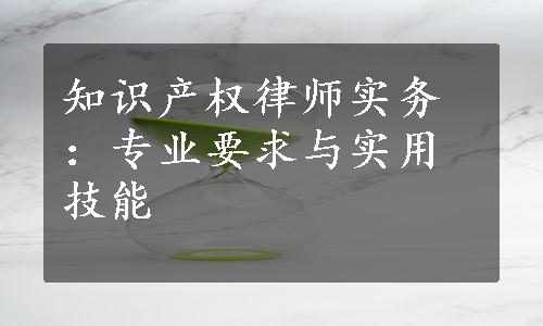 知识产权律师实务：专业要求与实用技能