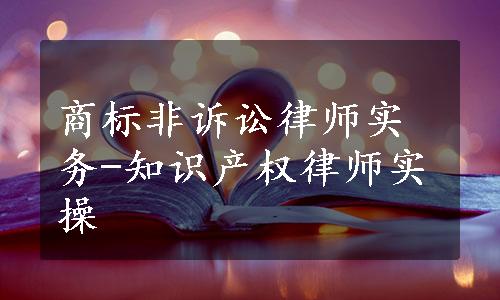 商标非诉讼律师实务-知识产权律师实操