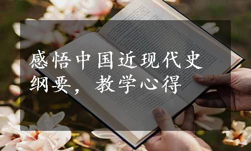 感悟中国近现代史纲要，教学心得