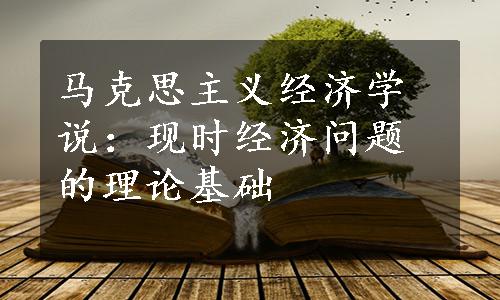 马克思主义经济学说：现时经济问题的理论基础