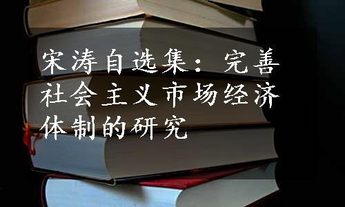 宋涛自选集：完善社会主义市场经济体制的研究