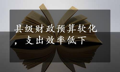 县级财政预算软化，支出效率低下