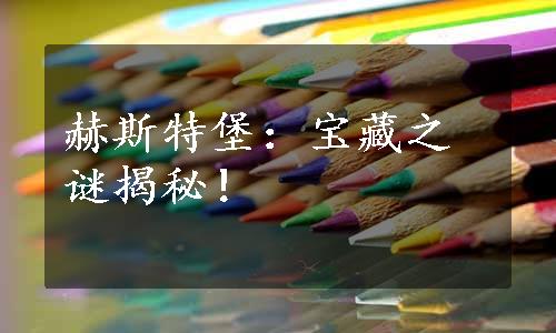 赫斯特堡：宝藏之谜揭秘！