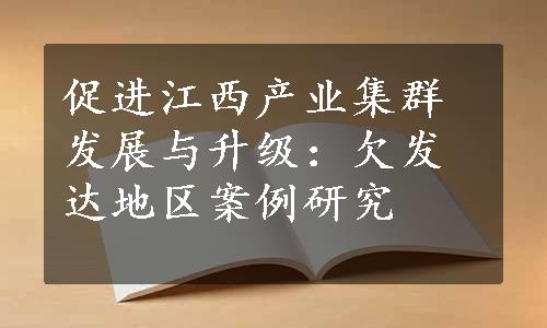 促进江西产业集群发展与升级：欠发达地区案例研究