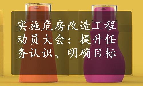 实施危房改造工程动员大会：提升任务认识、明确目标