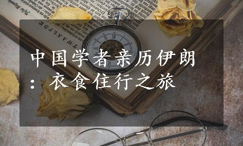 中国学者亲历伊朗：衣食住行之旅