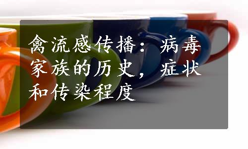 禽流感传播：病毒家族的历史，症状和传染程度