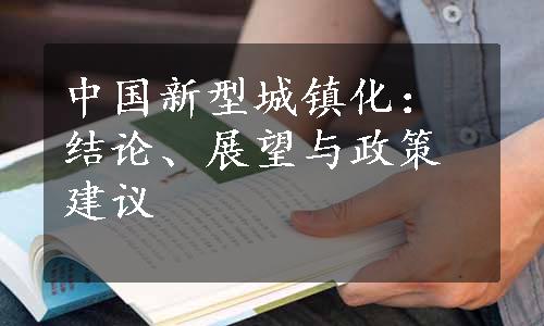 中国新型城镇化：结论、展望与政策建议