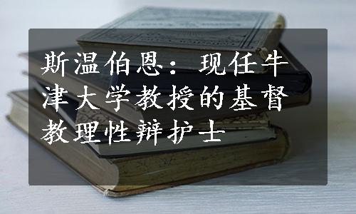 斯温伯恩：现任牛津大学教授的基督教理性辩护士