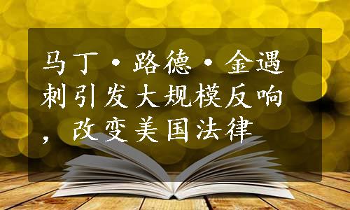 马丁·路德·金遇刺引发大规模反响，改变美国法律