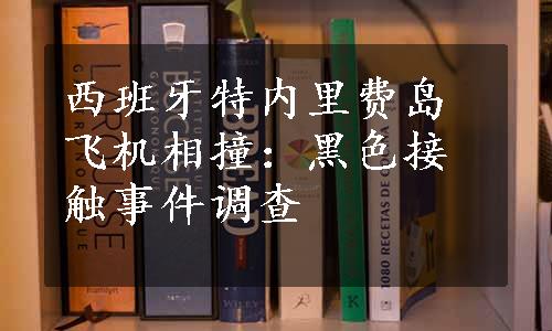 西班牙特内里费岛飞机相撞：黑色接触事件调查