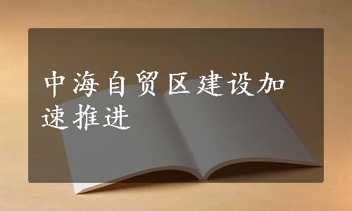 中海自贸区建设加速推进