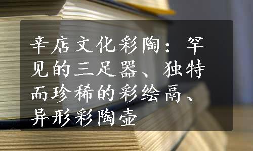 辛店文化彩陶：罕见的三足器、独特而珍稀的彩绘鬲、异形彩陶壶