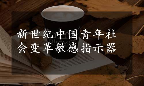 新世纪中国青年社会变革敏感指示器