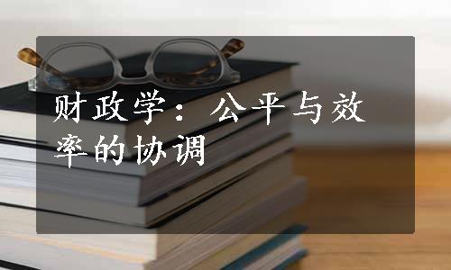 财政学：公平与效率的协调