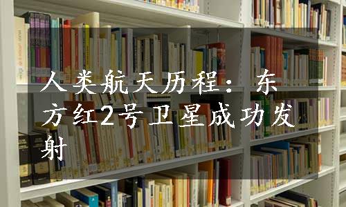 人类航天历程：东方红2号卫星成功发射