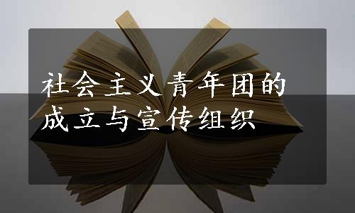 社会主义青年团的成立与宣传组织