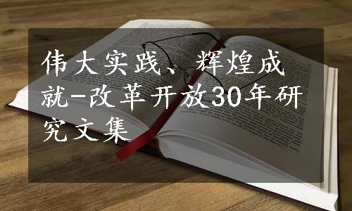 伟大实践、辉煌成就-改革开放30年研究文集