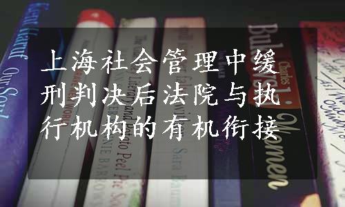 上海社会管理中缓刑判决后法院与执行机构的有机衔接