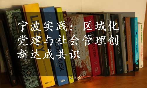 宁波实践：区域化党建与社会管理创新达成共识