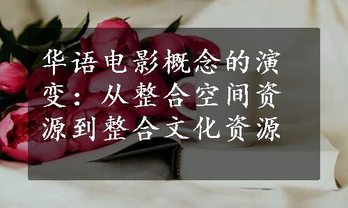 华语电影概念的演变：从整合空间资源到整合文化资源