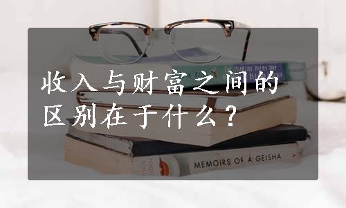 收入与财富之间的区别在于什么？