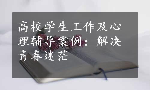 高校学生工作及心理辅导案例：解决青春迷茫