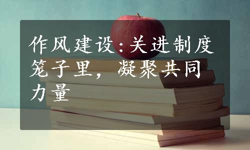 作风建设:关进制度笼子里，凝聚共同力量