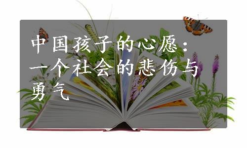 中国孩子的心愿：一个社会的悲伤与勇气