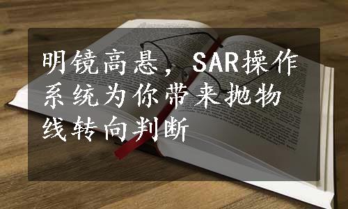 明镜高悬，SAR操作系统为你带来抛物线转向判断