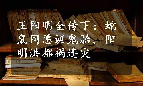 王阳明全传下：蛇鼠同恶诞鬼胎，阳明洪都祸连灾