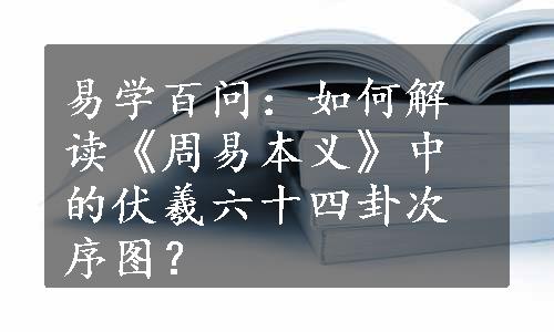 易学百问：如何解读《周易本义》中的伏羲六十四卦次序图？